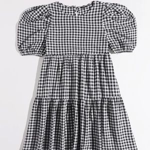 Gingham babydoll dress